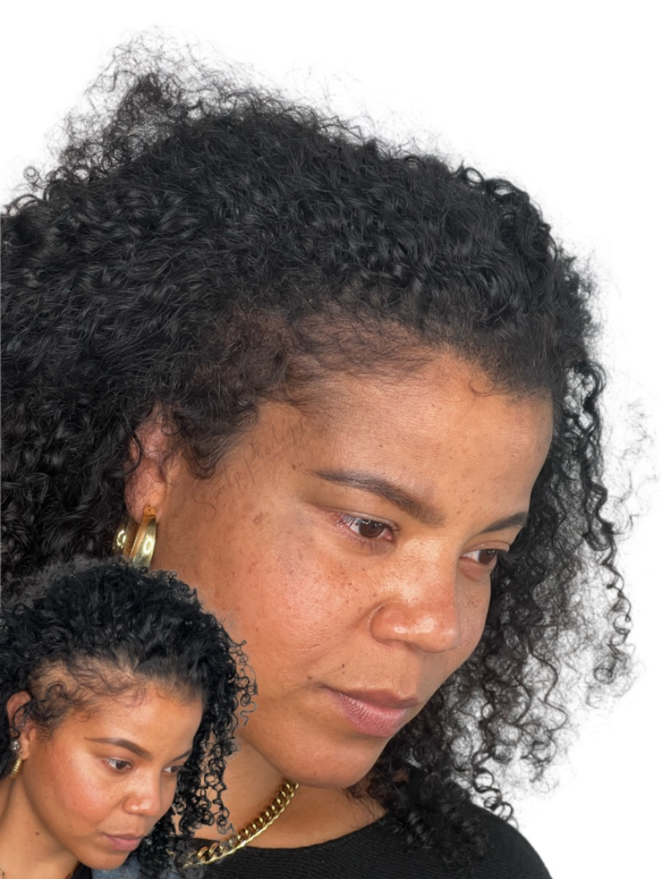 Temple and edge density for a female client